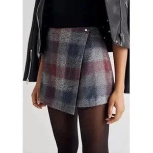 NWT Free People Emmy Plaid Menswear Skort Size 12